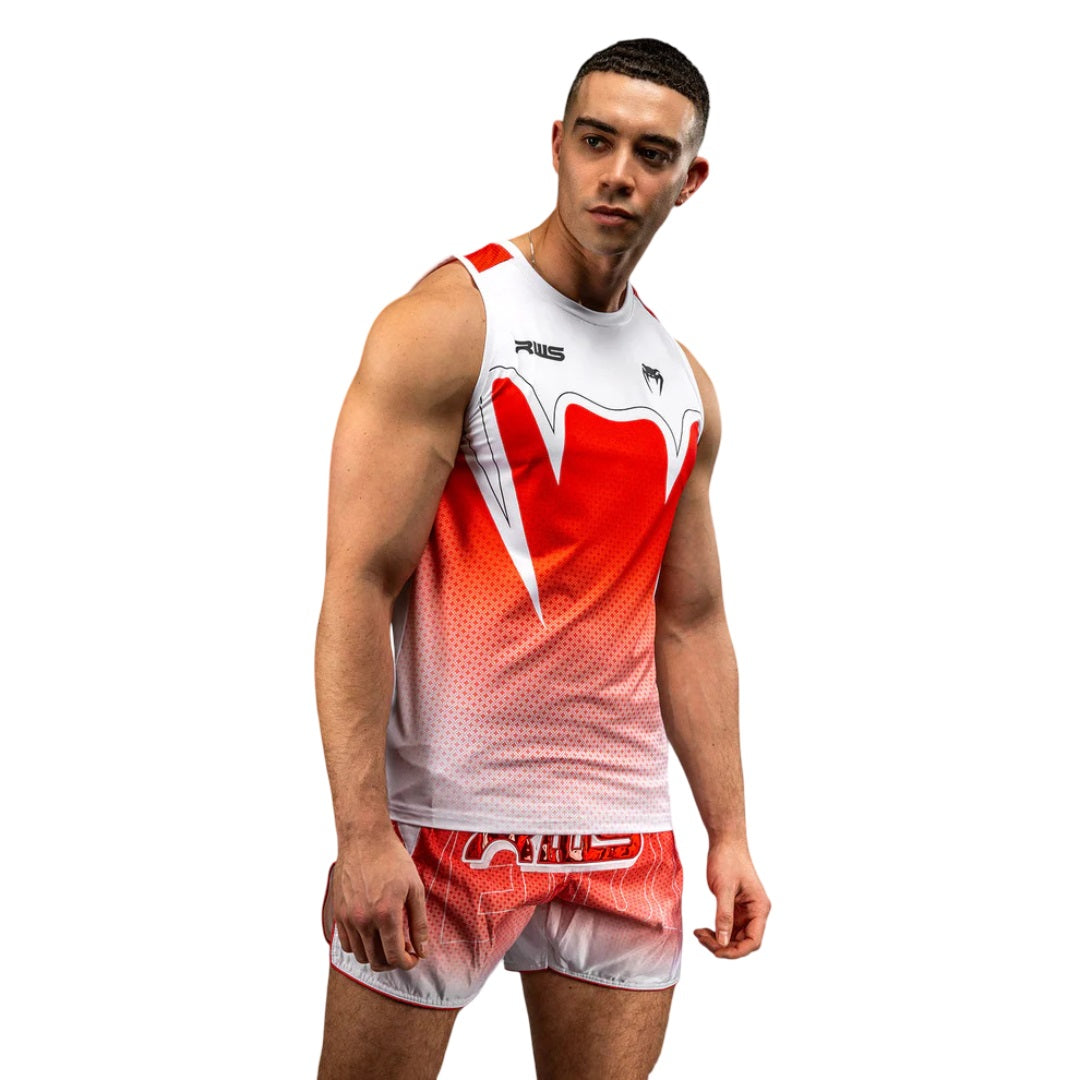 RWS X VENUM 2.0 DRY TECH TANK TOP WHITE/RED