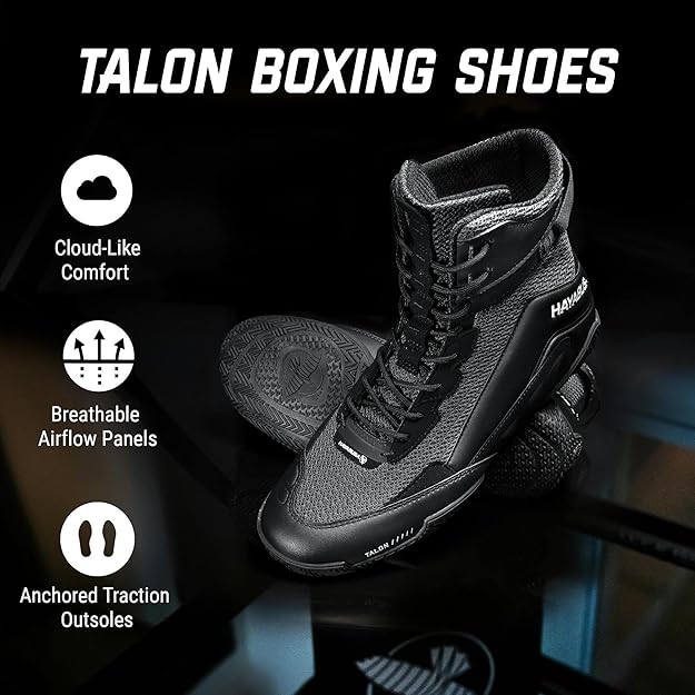 HAYABUSA TALON BOXING SHOES BLACK