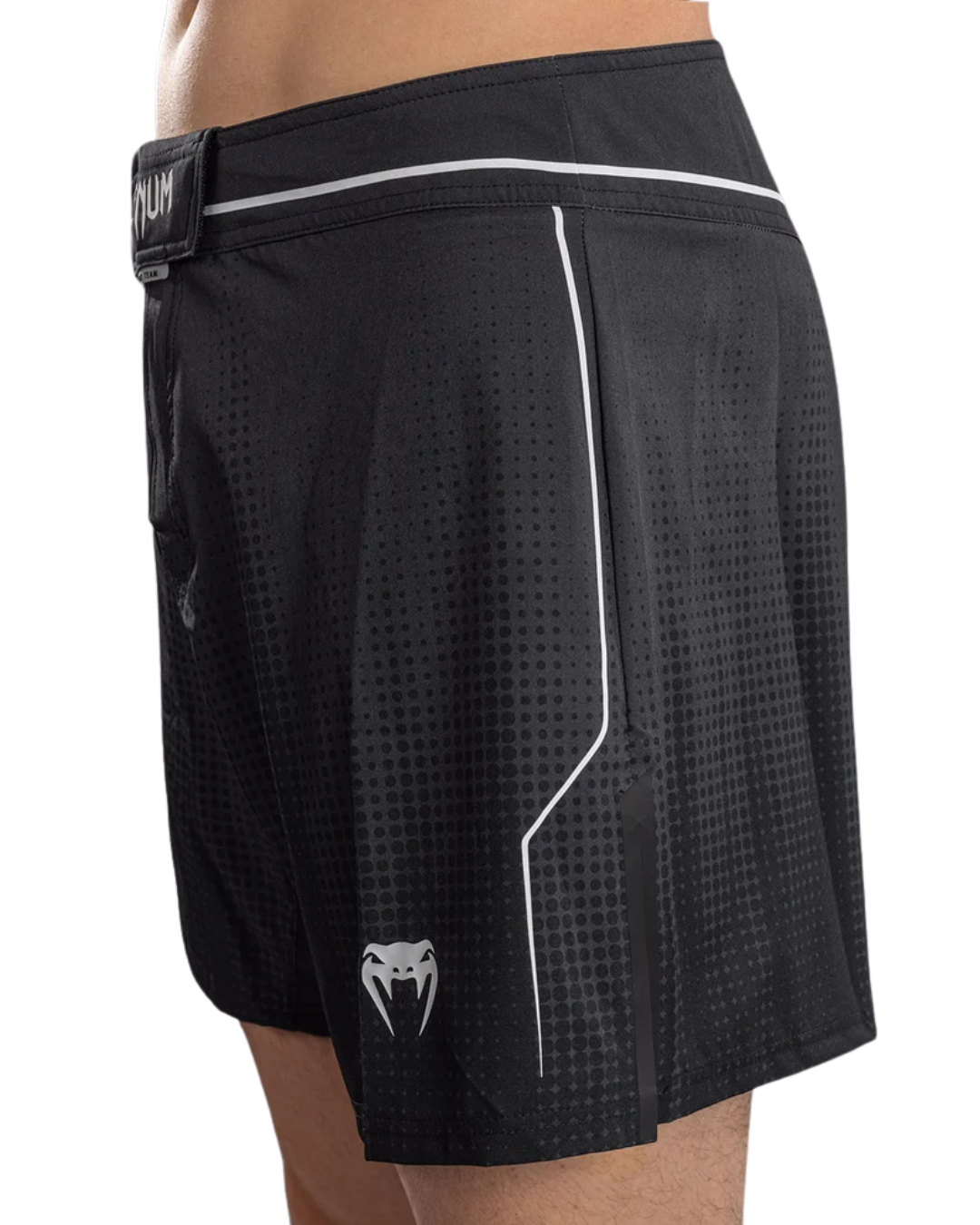Venum Stealth MMA Fight Shorts – Black/White | Men’s Premium Lightweight No-Gi BJJ & Combat Training Shorts