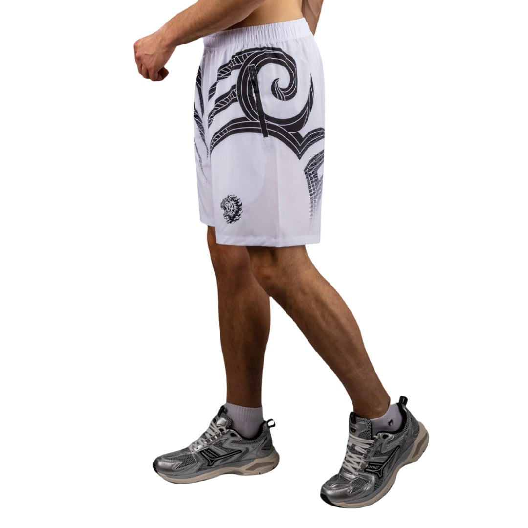 VENUM X MIKE TYSON TIGER TRAINING SHORTS WHITE/BLACK