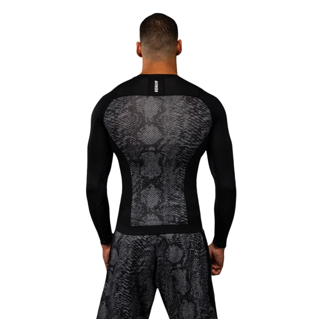 VENUM G-FIT SCALES LONGSLEEVE RASHGUARD BLACK/CHARCOAL GREY