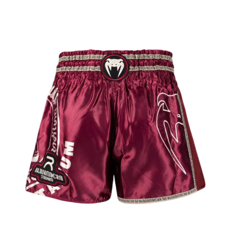 VENUM RAJADAMNERN X MUAY THAI SHORTS BURGUNDY