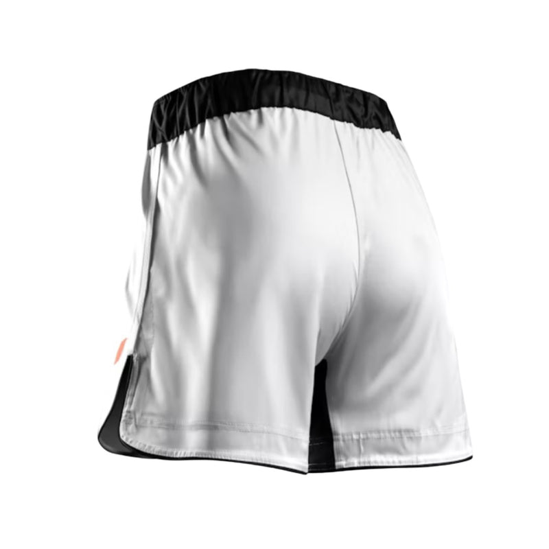 HAYABUSA MENS APEX 3/4 THIGH FIGHTSHORTS WHITE/CORAL
