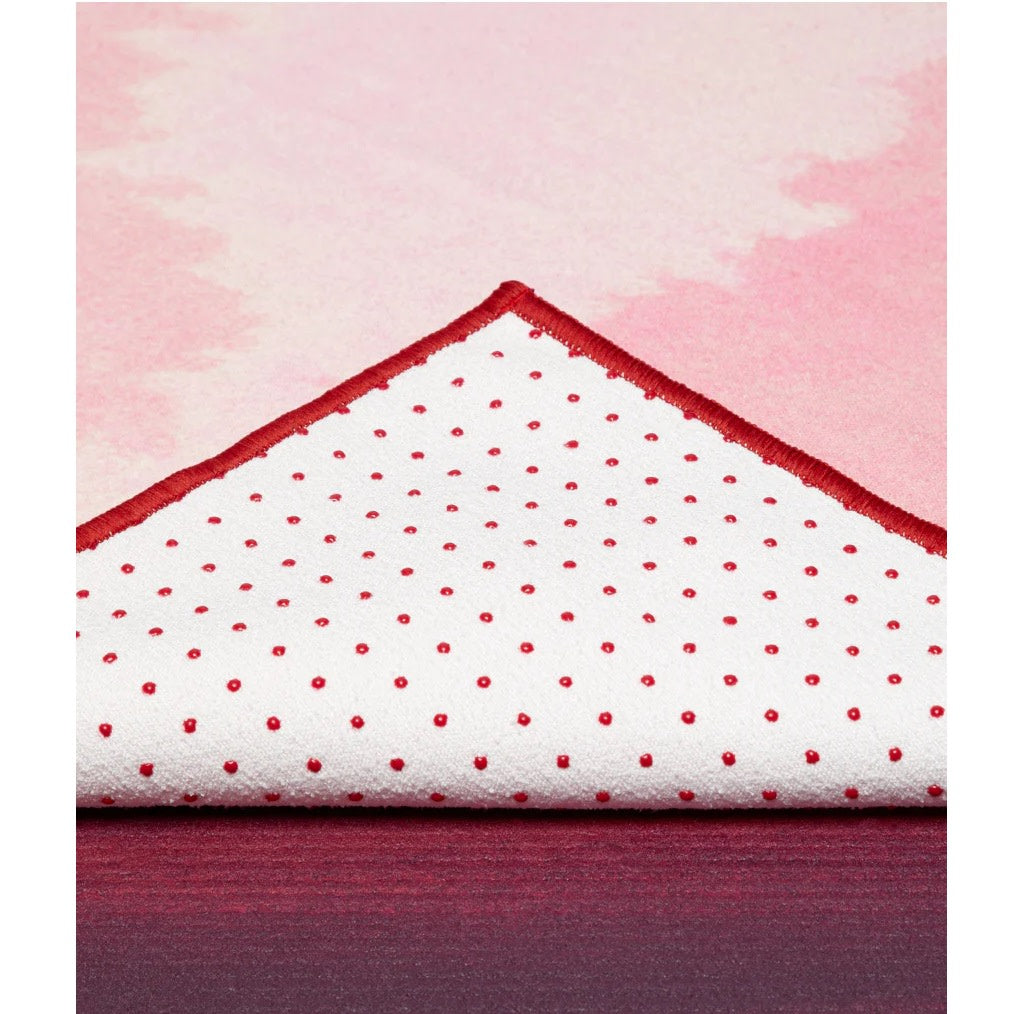 YOGITOES SKIDLESS MAT TOWEL 2.0 RUBY COURAGE 71 INCH