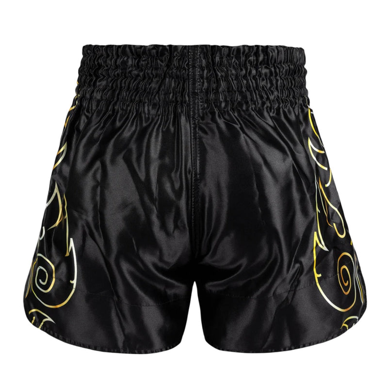 VENUM VTC FLAMES MUAY THAI SHORTS BLACK/GOLD