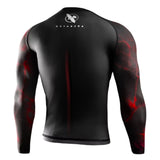 HAYABUSA UFC BJJ MENS LONGSLEEVE RASHGUARD RED