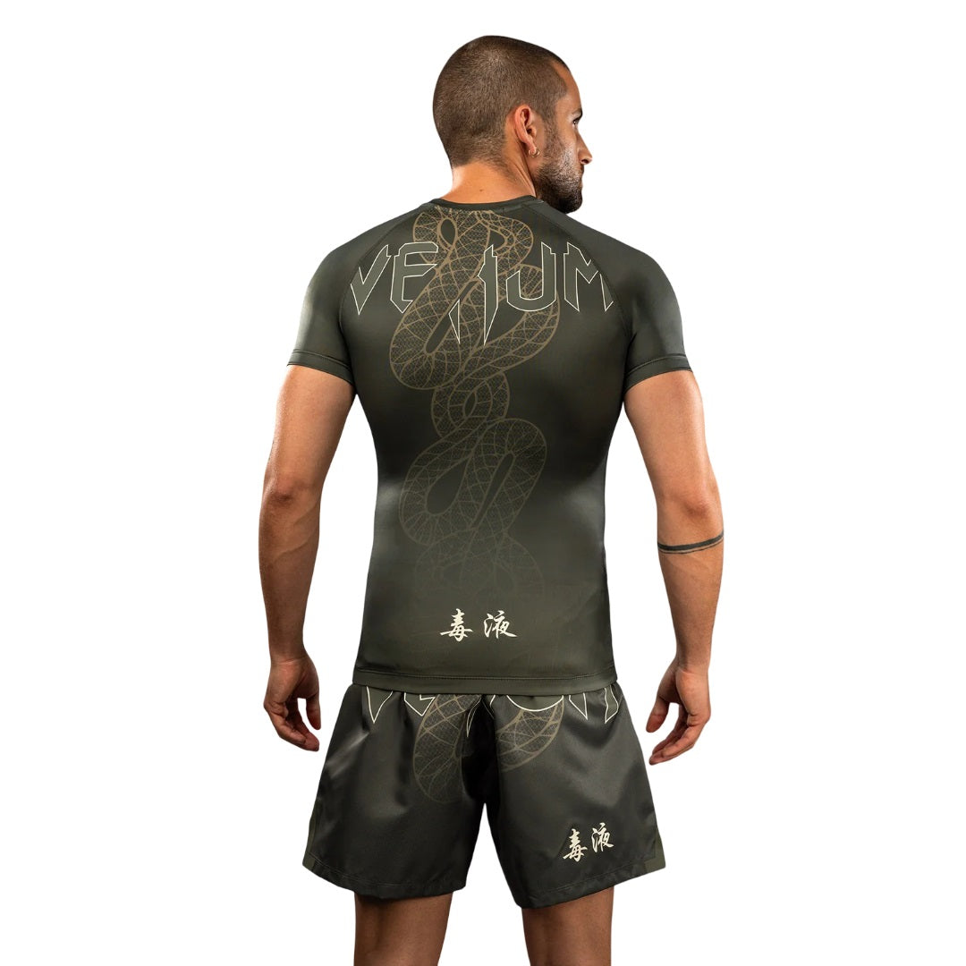 VENUM SERPENTI RASHGUARD SHORTSLEEEVES KAKI/BRONZE/IVORY
