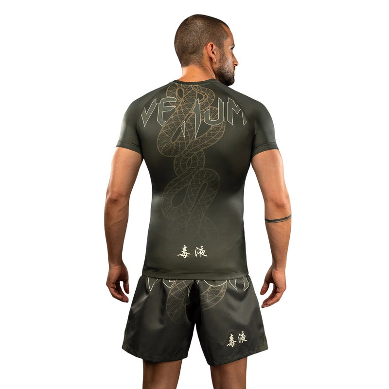 VENUM SERPENTI RASHGUARD SHORTSLEEVES KAKI/BRONZE/IVORY