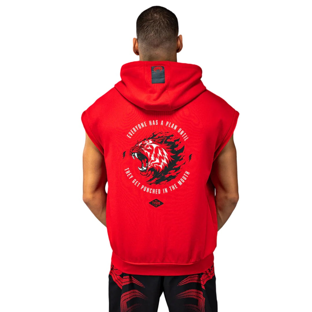 VENUM X MIKE TYSON TIGER SLEEVELESS HOODIE RED/BLACK