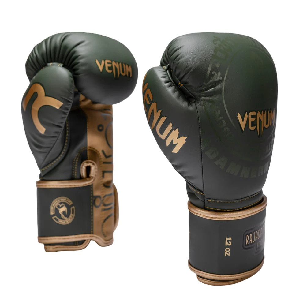 VENUM RAJADAMNERN X BOXING GLOVES KHAKI/GOLD