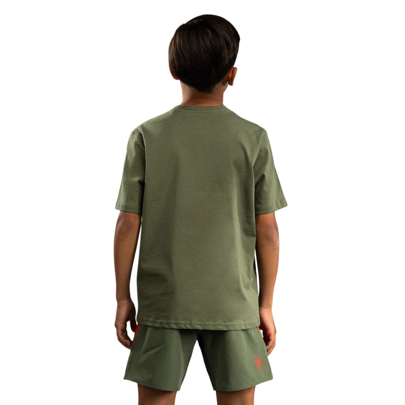 VENUM CONTENDER KIDS T-SHIRT ARMY GREEN/ORANGE