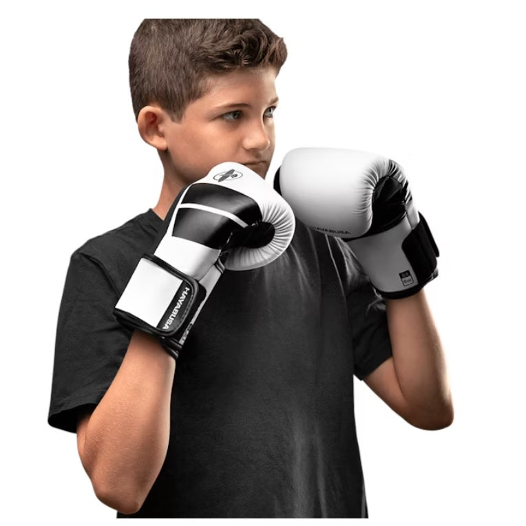 HAYABUSA S4 YOUTH BOXING GLOVES WHITE