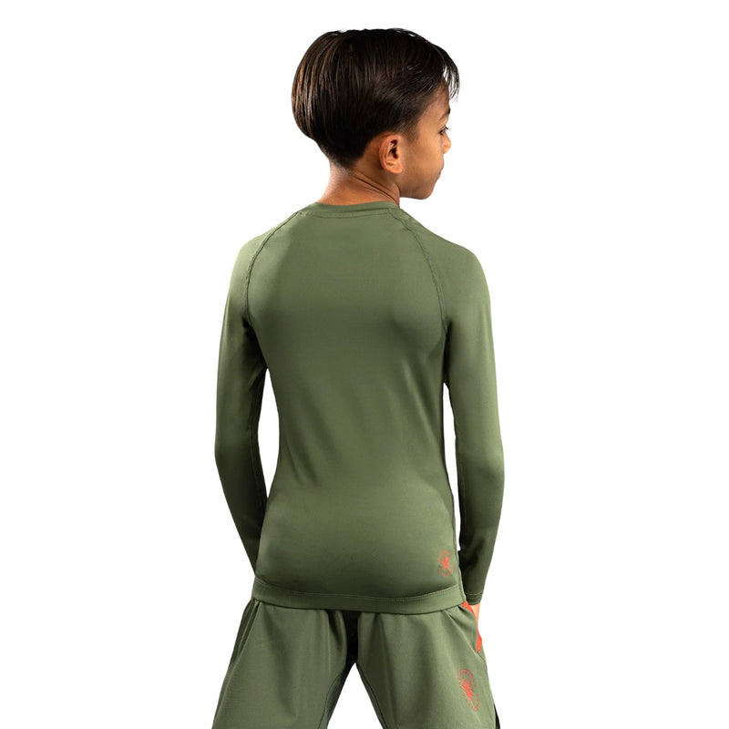 VENUM CONTENDER KIDS RASHGUARD LONGSLEEVES ARMY GREEN/ORANGE