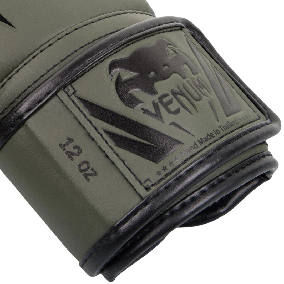 VENUM ELITE BOXING GLOVES KHAKI/BLACK