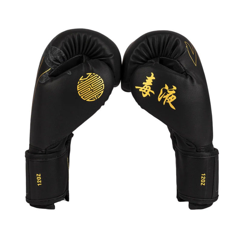 VENUM SERPENTI BOXING GLOVES BLACK/SILVER/GOLD