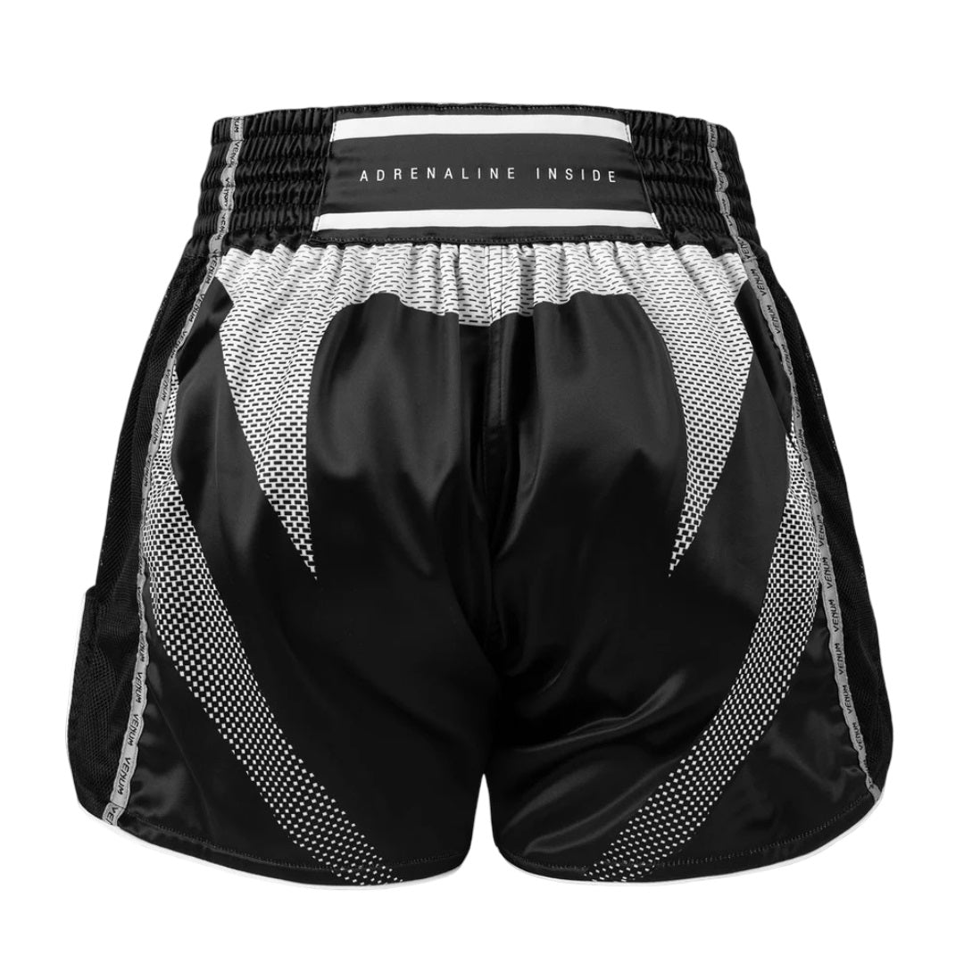 VENUM ADRENALINE MUAY THAI SHORTS BLACK/SILVER GREY