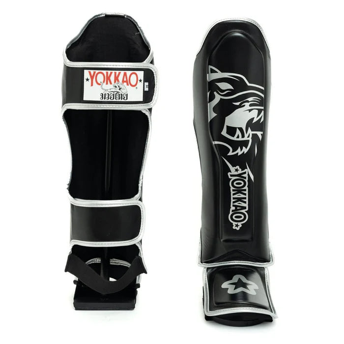YOKKAO ORIGINAL SILVER SHINGUARDS BLACK