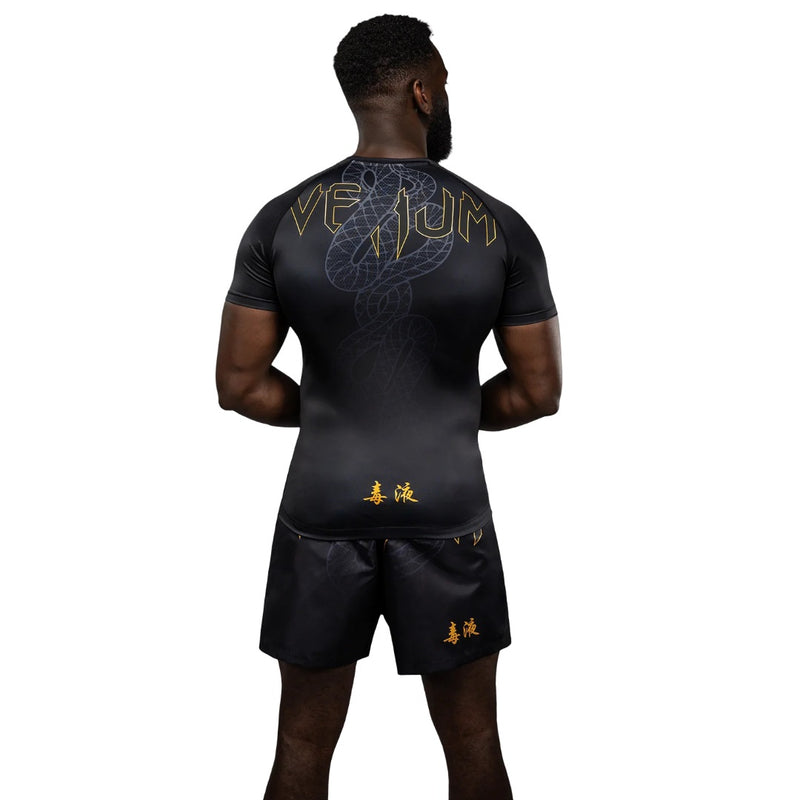 VENUM SERPENTI RASHGUARD SHORTSLEEVES BLACK/SILVER/GOLD