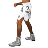 VENUM X MIKE TYSON TIGER BOXING SHORTS WHITE/BLACK