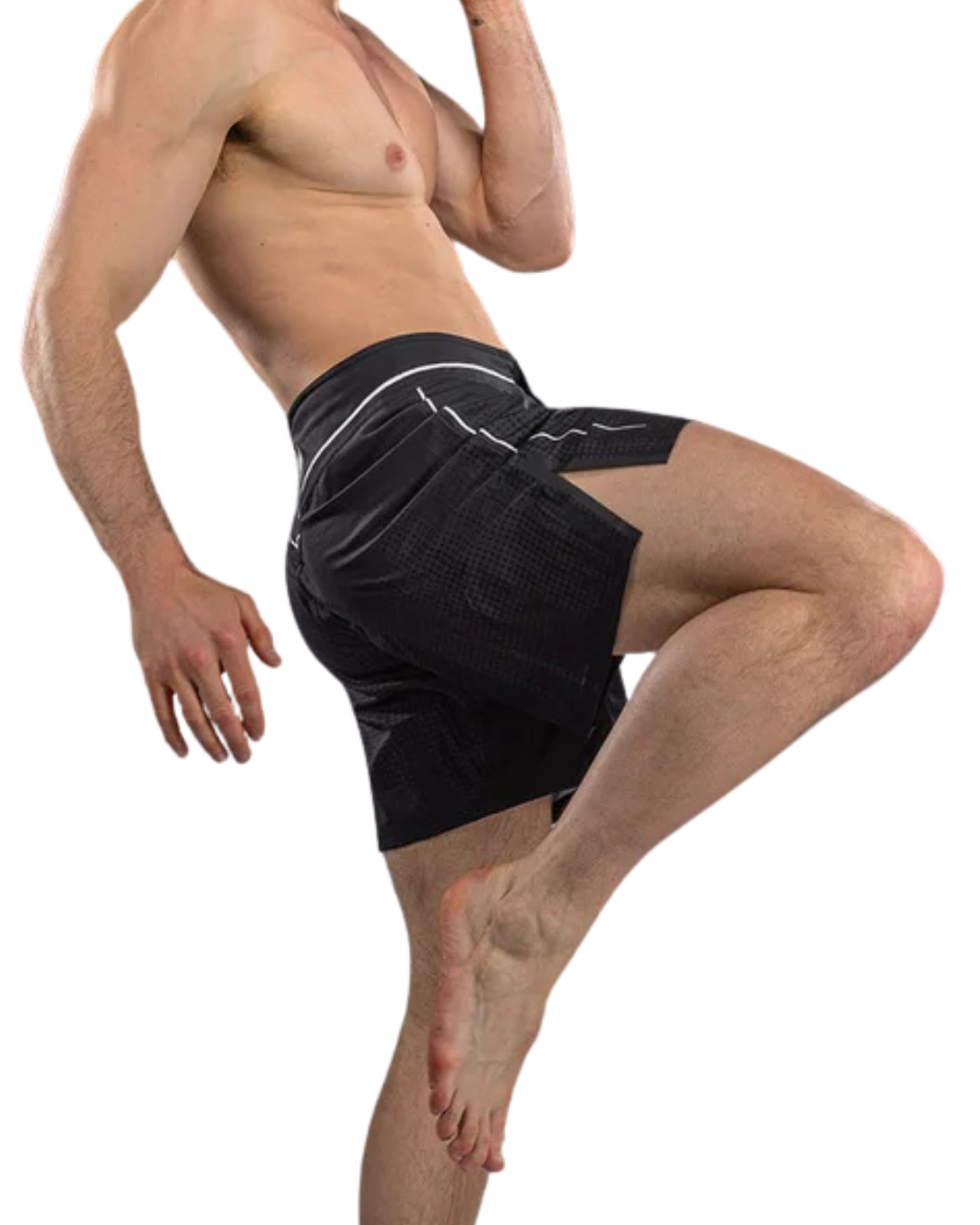 Venum Stealth MMA Fight Shorts – Black/White | Men’s Premium Lightweight No-Gi BJJ & Combat Training Shorts