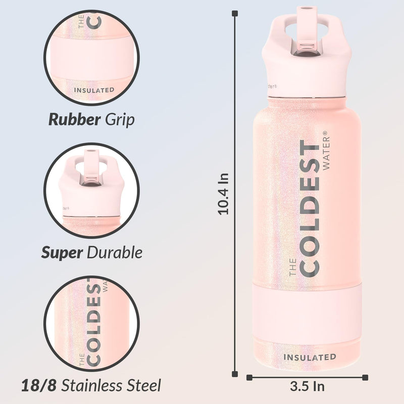 COLDEST BOTTLE FOREVER PINK GLITTER 32 OZ