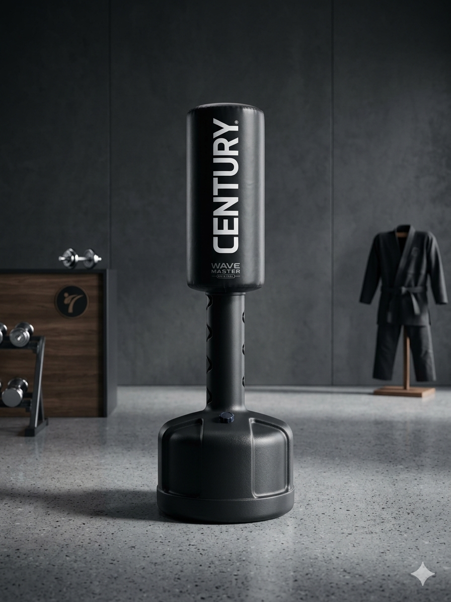 CENTURY Wavemaster Punching Bag – Large (Black) | Freestanding Boxing & MMA Training Bag