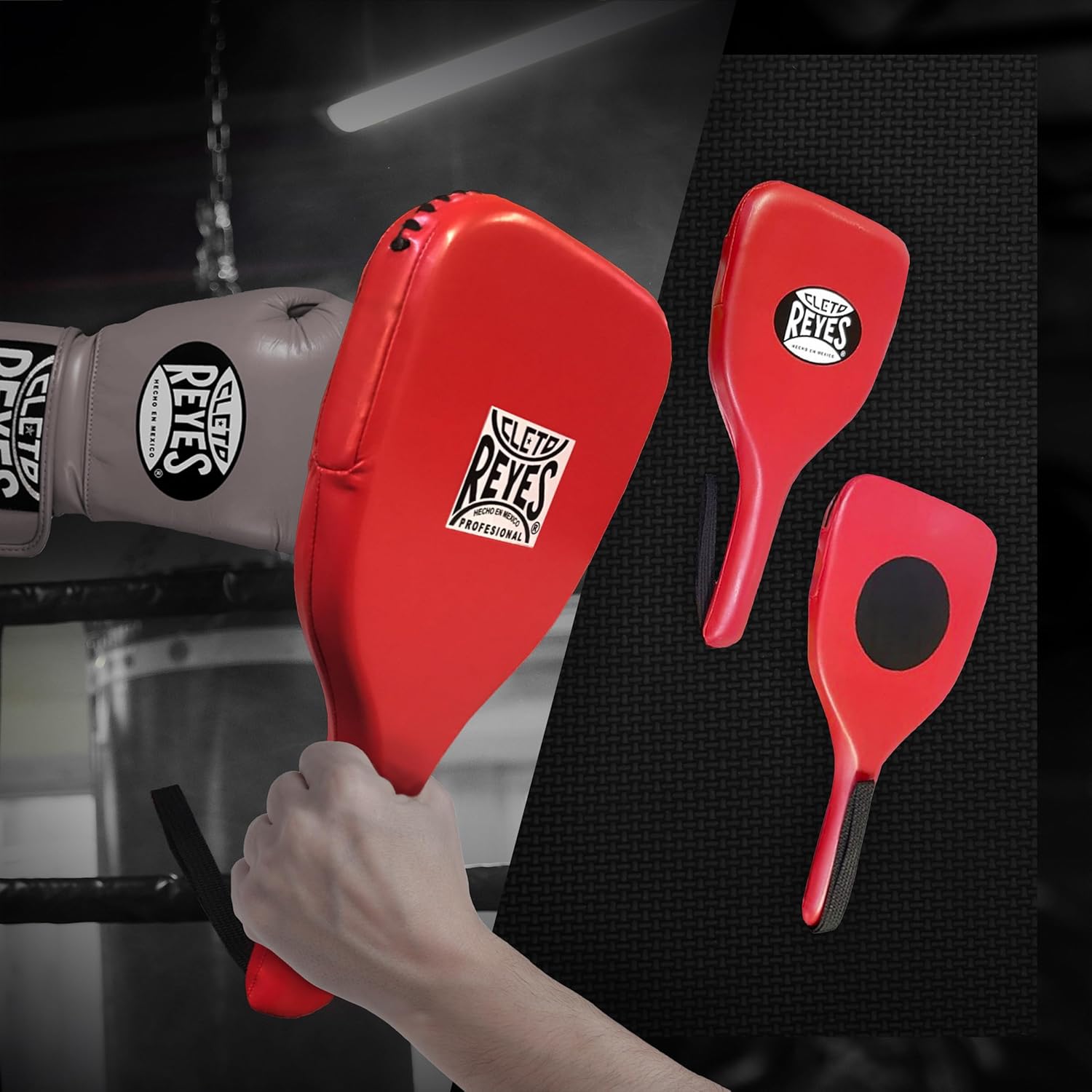 CLETO REYES BOXING PUNCH PADDLES RED FULL SIDE