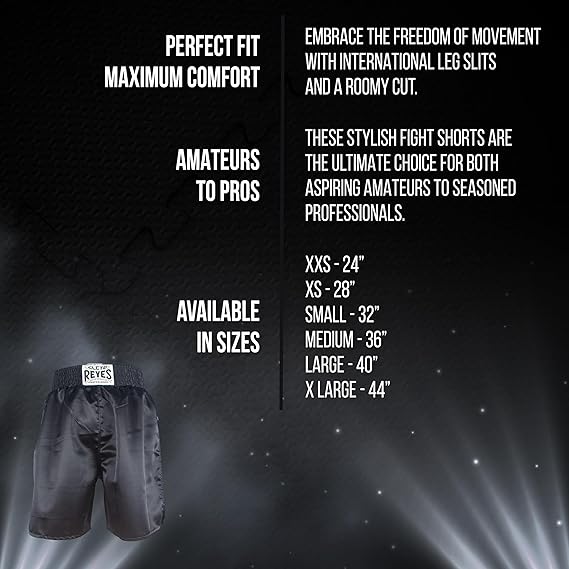 CLETO REYES BOXING SHORTS BLACK RIGHT SIDE