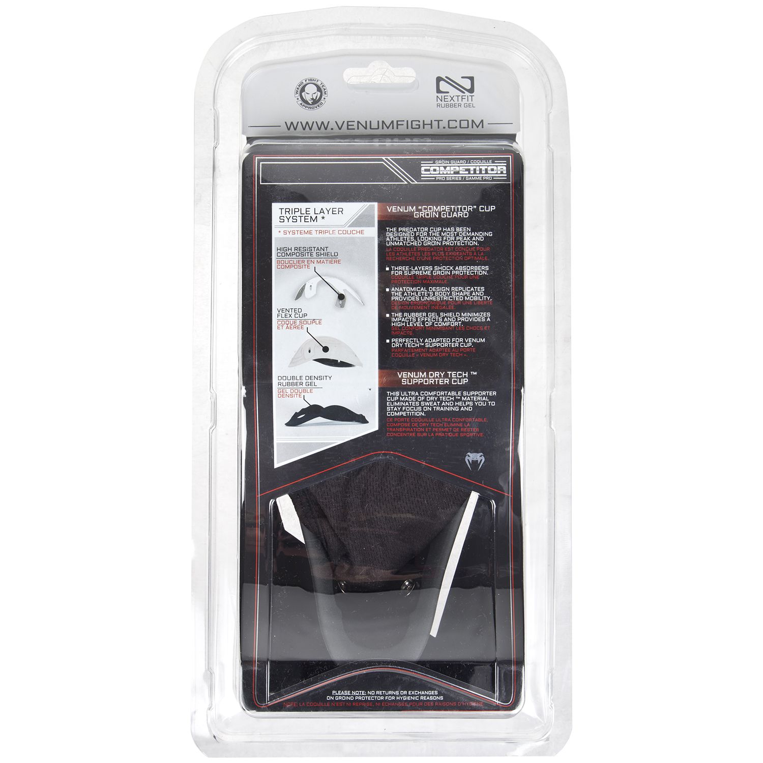 COMPETITOR GROIN GUARD & SUPPORT SILVER SERIES BACK SIDE