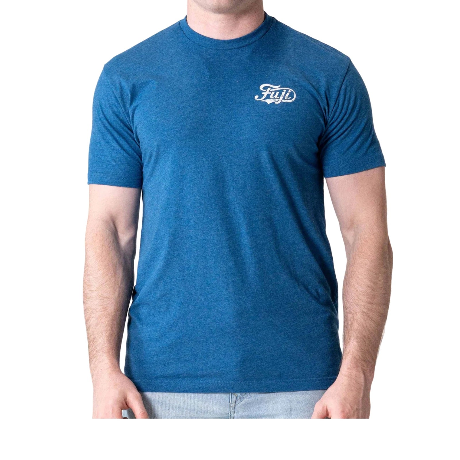 FUJI MENS JIU JITSU FLOW T-SHIRT HEATHER COOL BLUE FRONT SIDE