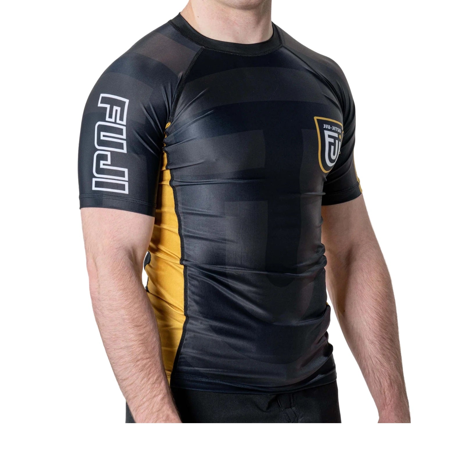 FUJI REBEL FLEX LITE RASHGUARD HEAVY METAL BLACK RIGHT SIDE