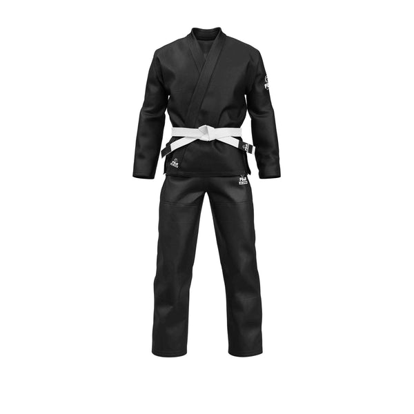 FUJI STARTER ADULT BJJ GI BLACK FRONT SIDE