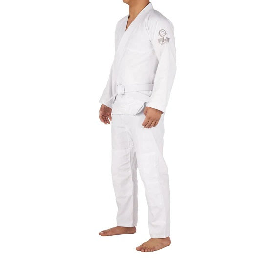 FUJI STARTER ADULT BJJ GI WHITE GREY LEFT SIDE