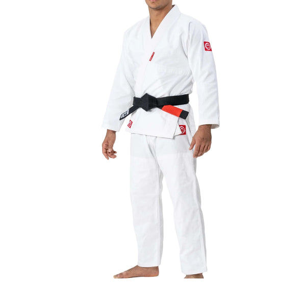 FUJI ULTRA LITE 300 BJJ GI WHITE FRONT SIDE