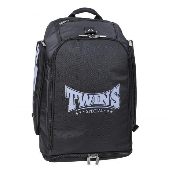 GYM BAG BLACK FRONT SIDE