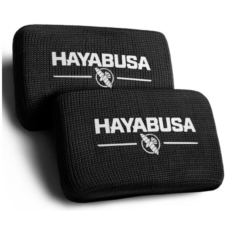 HAYABUSA BOXING KNUCKLE GUARDS BLACK FRONT SIDE