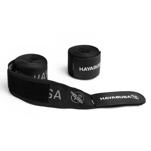 HAYABUSA DELUXE HAND WRAPS BLACK LEFT SIDE