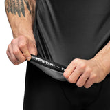 HAYABUSA GEO SHORT SLEEVE RASH GUARD GREY LEFT SIDE