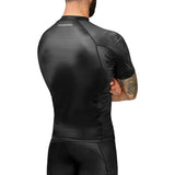 HAYABUSA GEO SHORT SLEEVE RASH GUARD GREY BACK SIDE