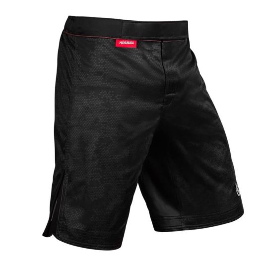 HAYABUSA HEXAGON MMA SHORTS BLACK FRONT SIDE