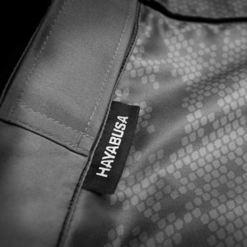 HAYABUSA HEXAGON MMA SHORTS GREY RIGHT SIDE