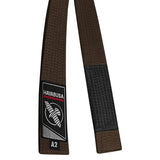 HAYABUSA JIU JITSU BELT BROWN FRONT SIDE