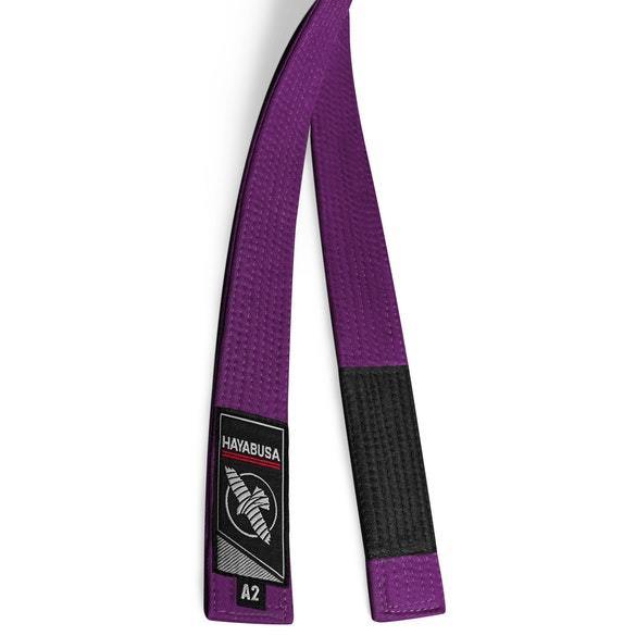 HAYABUSA JIU JITSU BELT PURPLE FRONT SIDE