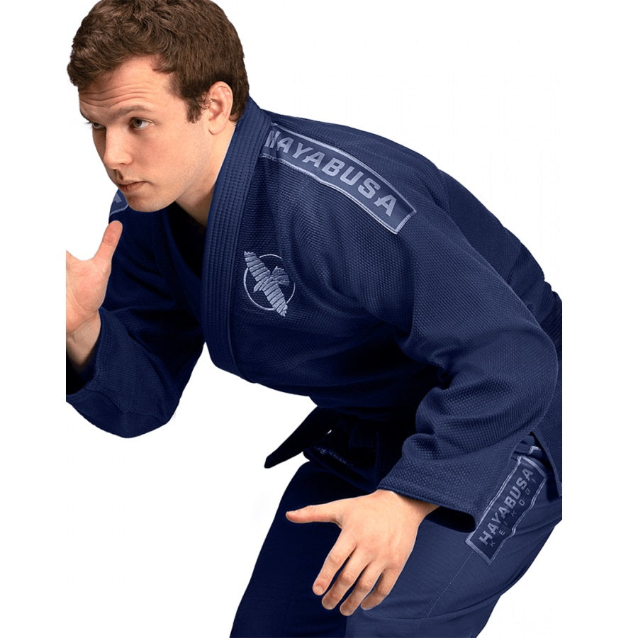 HAYABUSA LIGHTWEIGHT JIU JITSU GI NAVY RIGHT SIDE