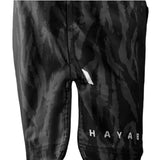 HAYABUSA MENS APEX MID-THIGH FIGHT SHORTS BLACK LEFT SIDE