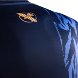 HAYABUSA MENS APEX SHORT SLEEVE RASHGUARD NAVY/ORANGE RIGHT SIDE