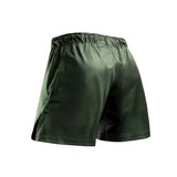 HAYABUSA MENS CORE MID-THIGH FIGHT SHORTS GREEN BACK SIDE