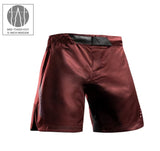 HAYABUSA MENS CORE MID-THIGH FIGHT SHORTS RED FRONT SIDE