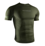 HAYABUSA MENS CORE SHORT SLEEVE RASHGUARD GREEN FRONT SIDE