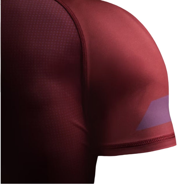 HAYABUSA MENS CORE SHORT SLEEVE RASHGUARD RED RIGHT SIDE